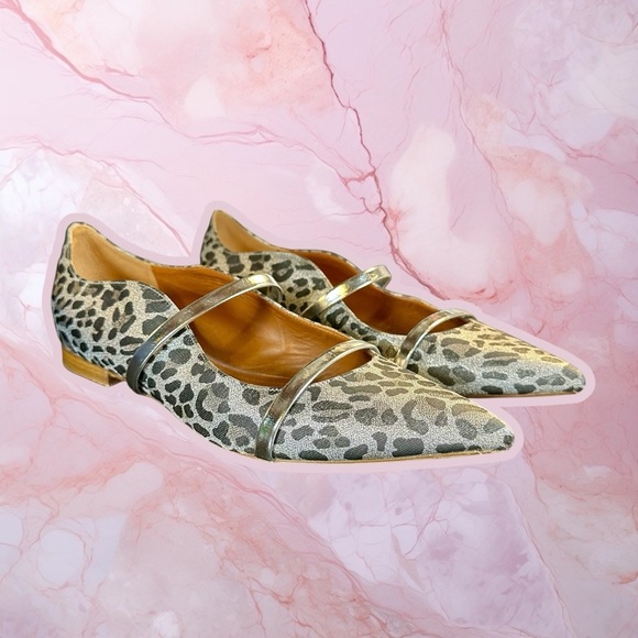 Malone Souliers ‘Maureen Flat 30’ in “Silver Leopard” Size 38.5 = US Size 8.5 - Picture 8 of 15